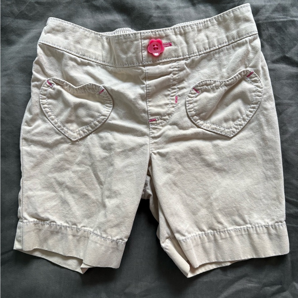 Jumping Beans Cream and Pink Bermuda Shorts